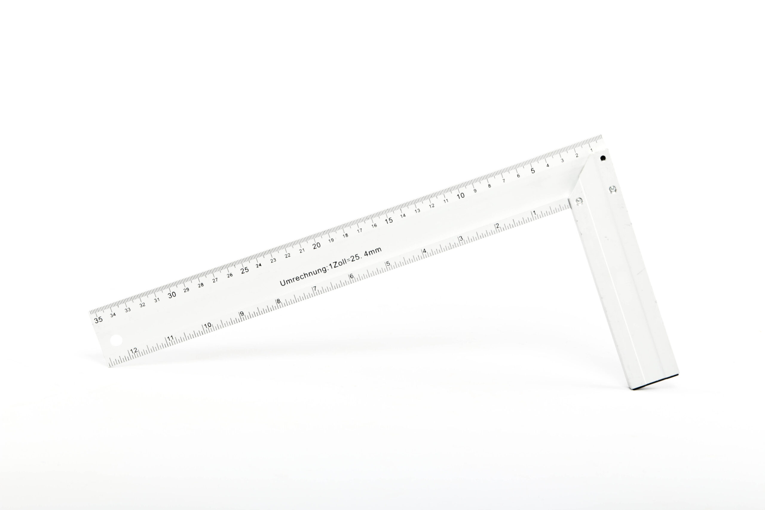 Equerre menuisier aluminium chrome 25 cm **