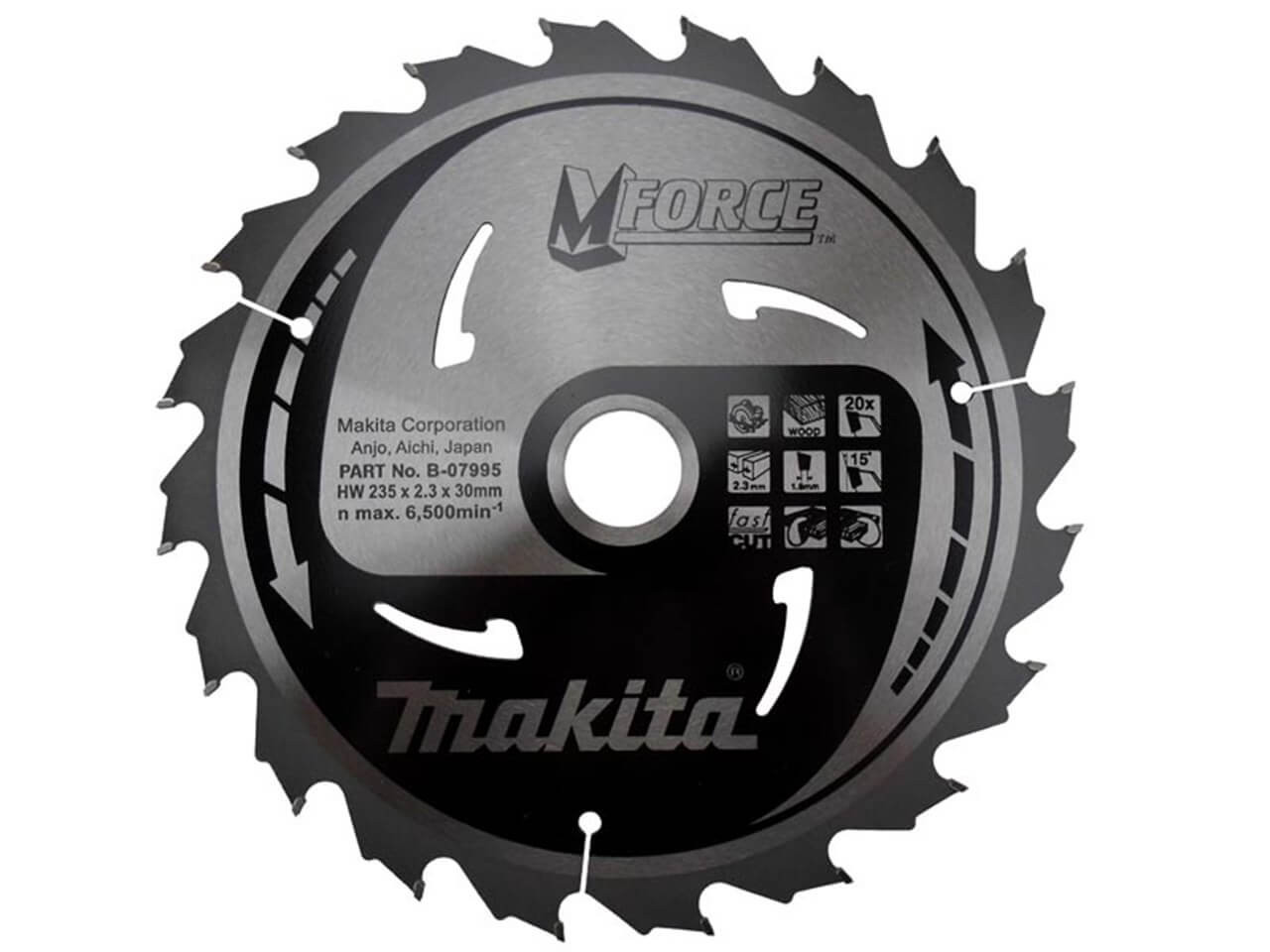 Disque a carbure bois / 235 * 30 / 20: d ref : 07995 ** MAKITA