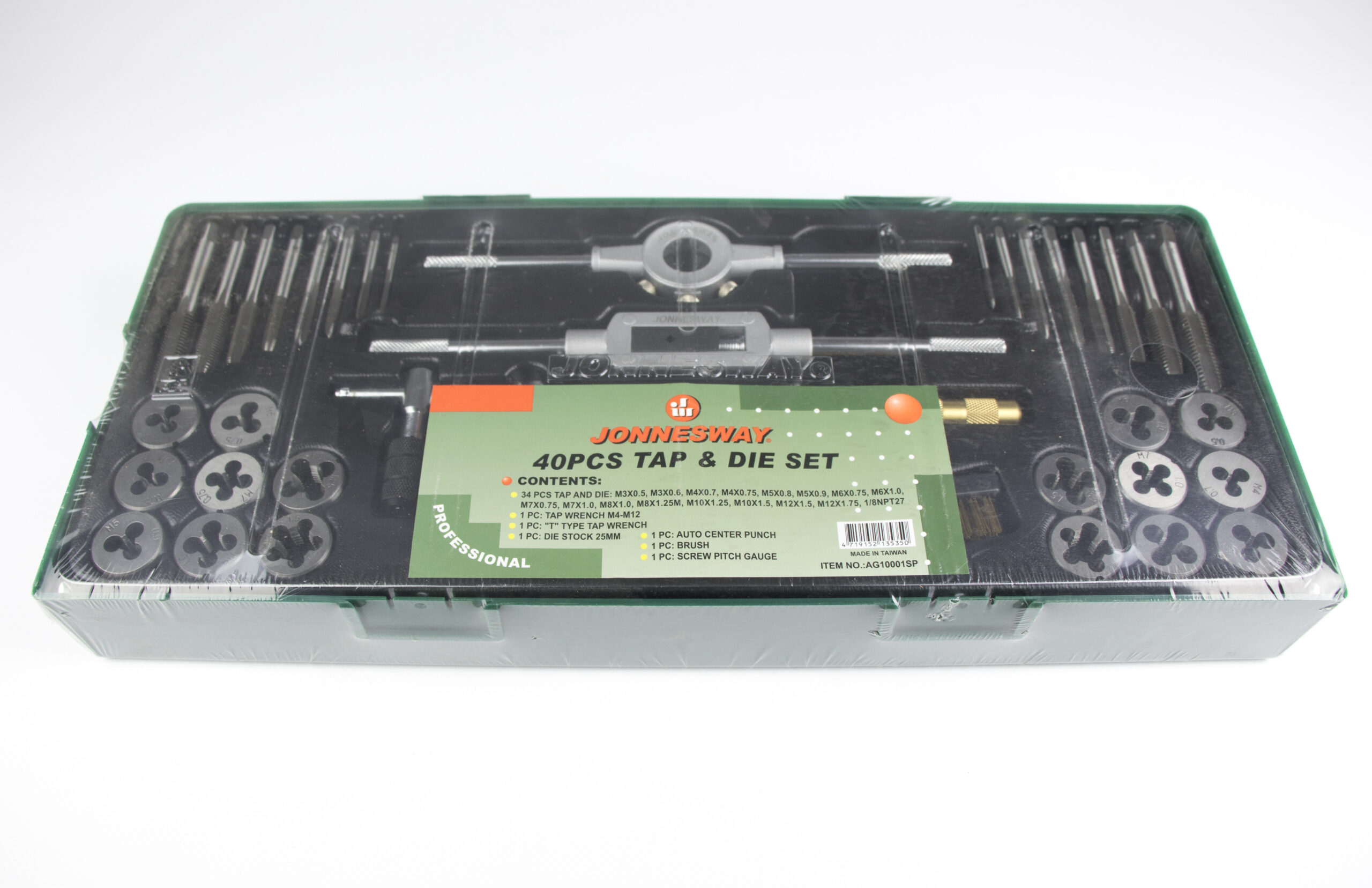 Jeu de taraud et filier 40 pcs ref: ag10001sp ** JONNESWAY