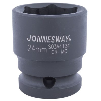 Douille a choc 1/2" N° 24 (06 pans-courte) Réf:S03A4124 ** JONNESWAY
