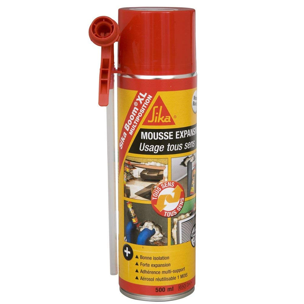 Mousse etanch. sika boom 500ml/bouchon rouge (12 pcs)** SIKA