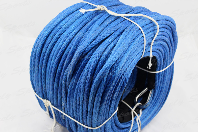 Muserolle en nylon tressé avec perles pour cheval Bleu