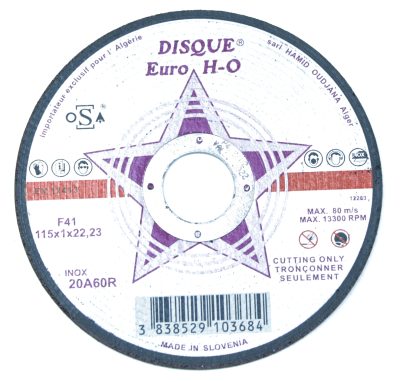 Disque a couper inox 115*1*22 ( b/50 pcs ) ** EURO-HO