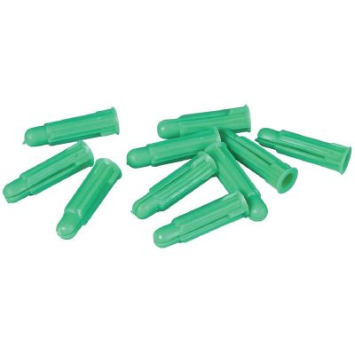 Cheville plastique n° 08 vert (100pcs) ideal**