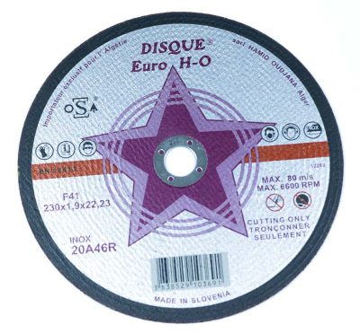 Disque a couper inox 230*1.9*22.23 mm (b/ 25 pcs) ** EURO-HO