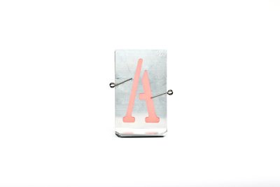 Jeu de lettres metal 100mm ** ALFA