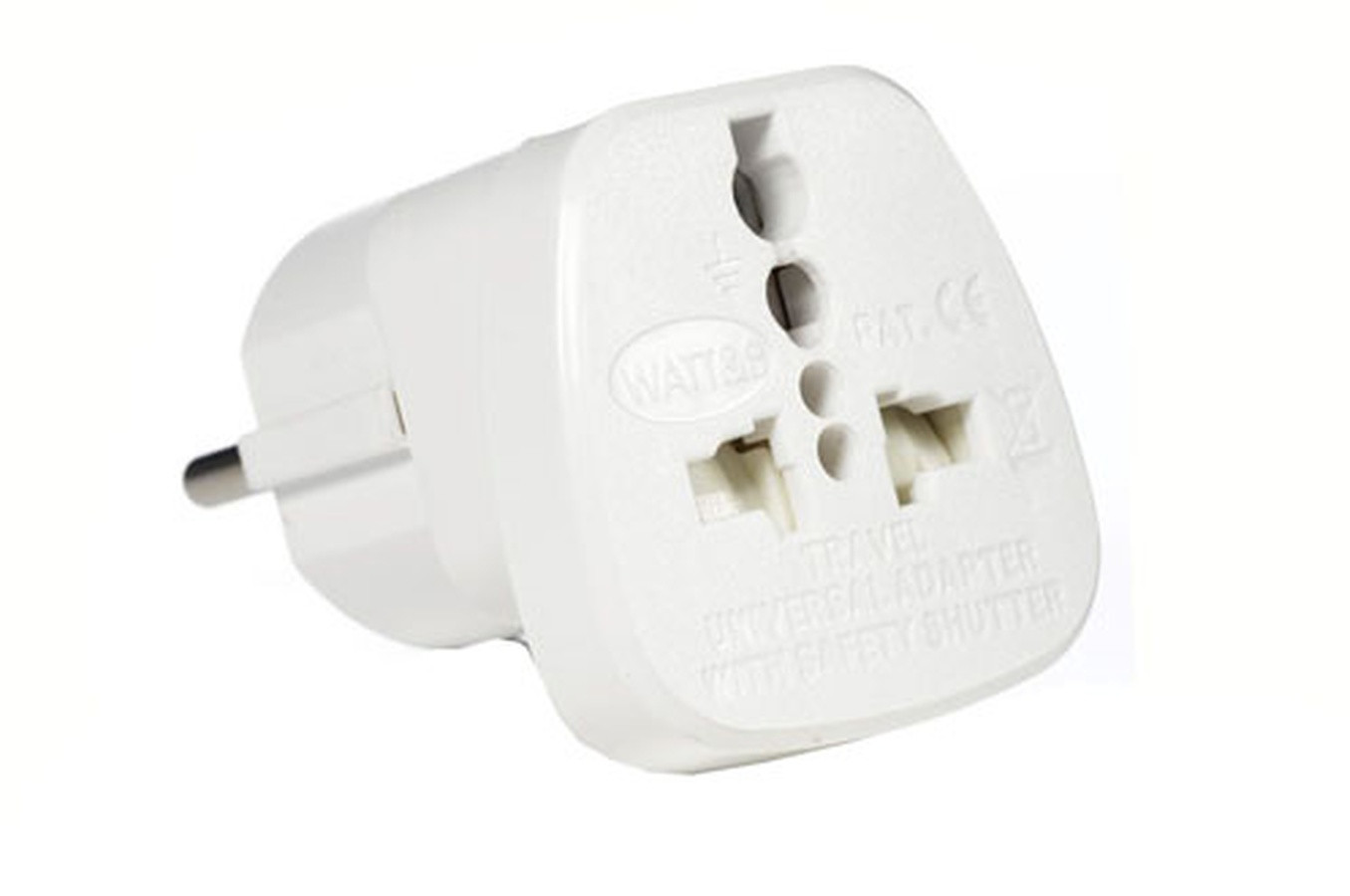 Fiche adaptateur blanc + terre ref:1238 (12 pcs ) ** HJT