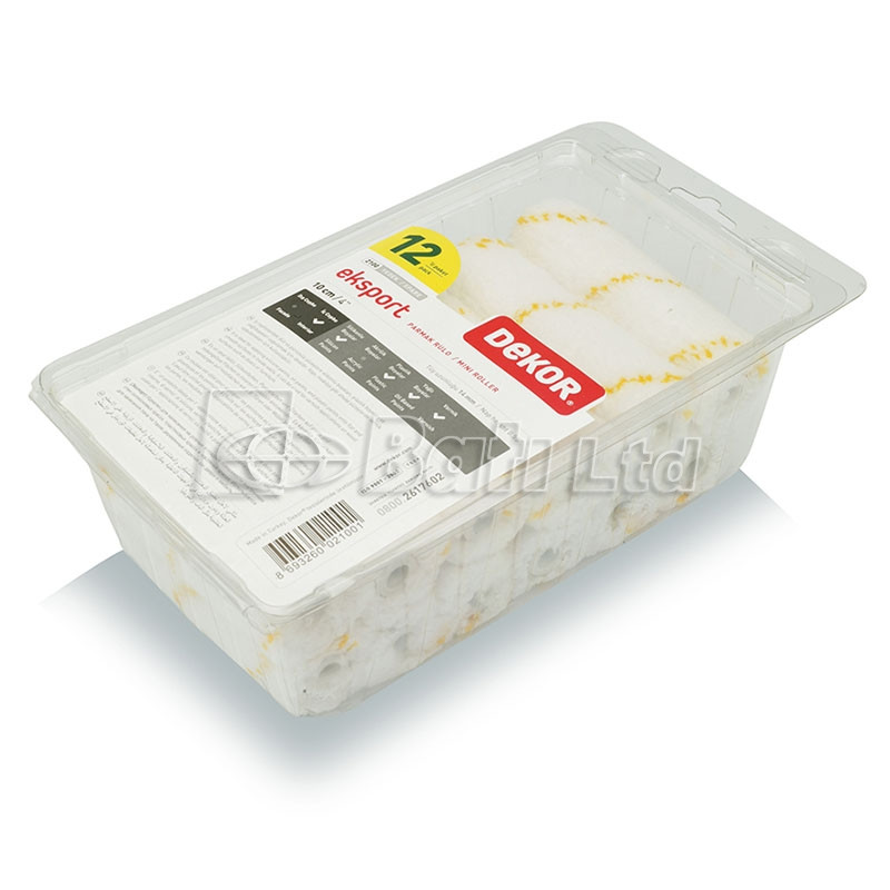 Jeu de rechanges pour mini rouleau 10cm export 12 pcs ref 2100 ** DEKOR