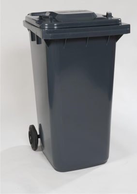 Poubelle 120 l a/roue noire **