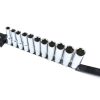 Jeu de douilles long chrome 11 pcs 1/2