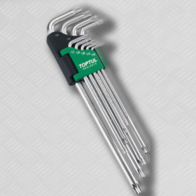 Jeu des cles torx troue (t10 a t50 ) 09 pcs ref: gaal0915 ** TOPTUL