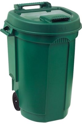 Poubelle 120 l a/roue verte **