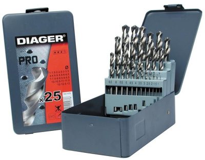 Jeu de foret acier hss pro (1-13mm) 25 pcs ref : 747 d ** DIAGER