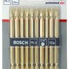 Jeu d'embout titanium ph2* l:110 mm (10pcs) ref: 608 521 043 ** BOSCH