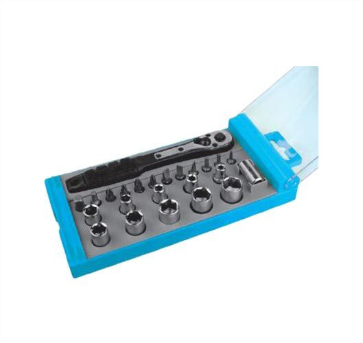 Jeu de douille et embout a cliquet mini 24 pcs bt-8019 ** BERENT