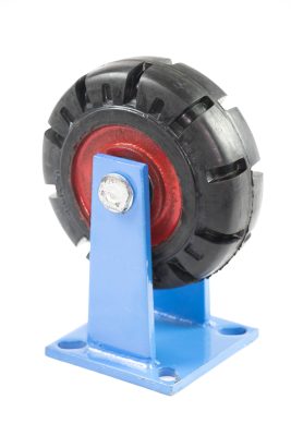 Roue fix chariot 10"" bleu**