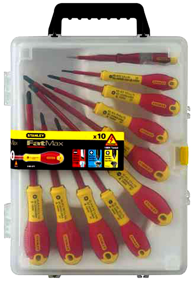 Jeu de tournevis 10 pcs 1000v 0 62 573 ** STANLEY