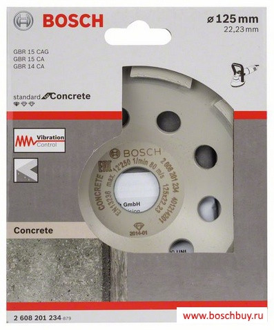 Disque diamant poncage concret 125 ref: 2 608 201 234 ** BOSCH