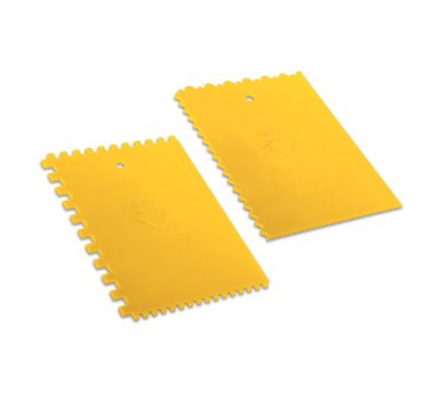 Truelle plastique jaune dents v ref 195 ** DEKOR