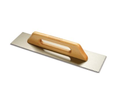 Truelle acier 30 cm dents en v p/bois/ferm ref 321 ** DEKOR