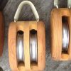 Jeu de poulies en bois 4 pcs**