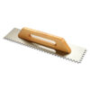 Truelle inox 40cm dents carrées 6X6 P/BOIS/FERM Réf:453 ** DEKOR