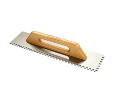 Truelle inox 40cm dents carrées 6X6 P/BOIS/FERM Réf:453 ** DEKOR