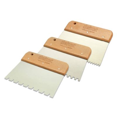 COUTEAU A COLLE INOX 17 CM DENT/CARREE 4*4 P/BOIS REF 471 ** DEKOR