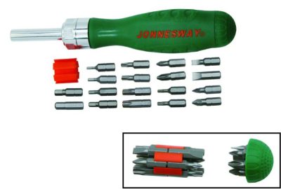 Tournevis port embout 19 pcs Réf: DR0119S ** JONNESWAY
