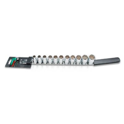 Jeu de douilles court chrome 1/2" 11pcs 10-22mm 12P Réf: GAAQ1102 ** TOPTUL