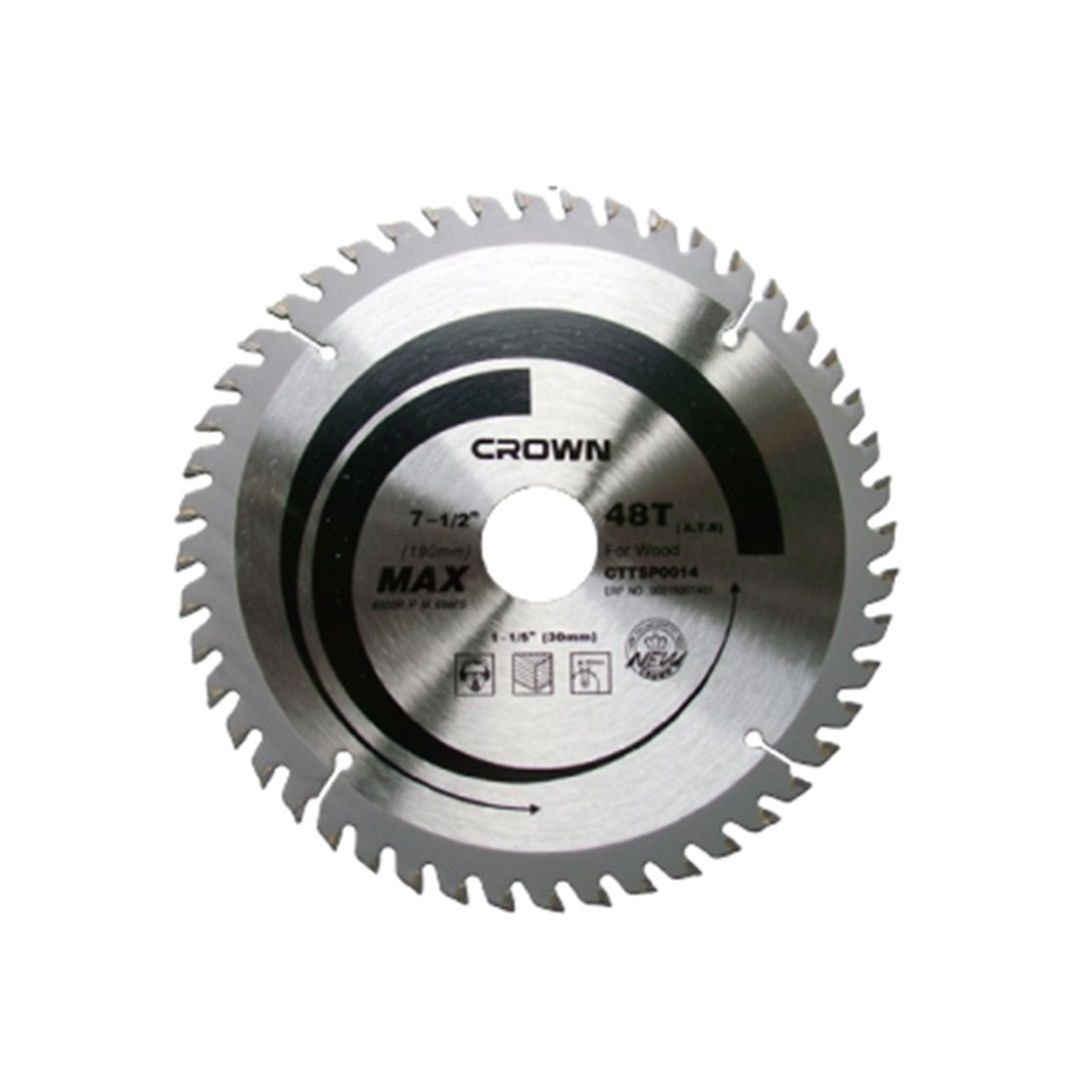 Disque à carbure 190mm x 30mm x48D Réf: CTTSP0014 ** CROWN