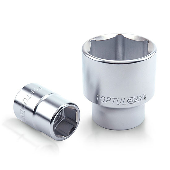 Douille chromee 3/4" N° 22 (06 PANS-COURTE) - Réf: BAEA2422 ** TOPTUL