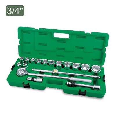 Caisse a douilles 12P avec bras 3/4"" 17 pcs Réf: GCAI1702 ** TOPTUL