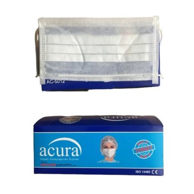 Demi-masque De Protection 3 PLIS ( BLANC ) ( B/50PCS ) ** ACURA/OTTOMAN