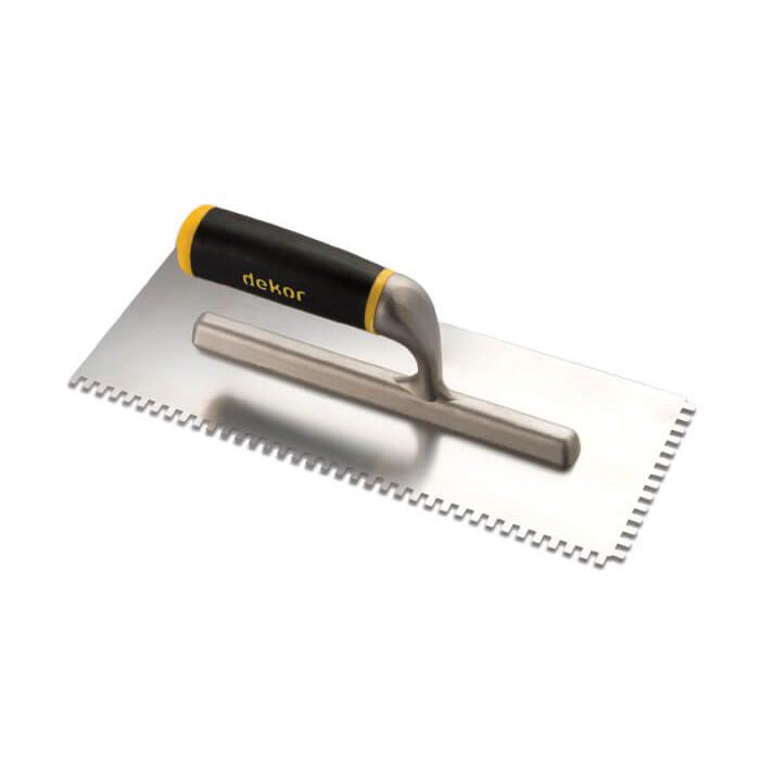 Lisseuse inox 30 cm a dent 6x6 P/alum/ouver Ref: 513** DEKOR