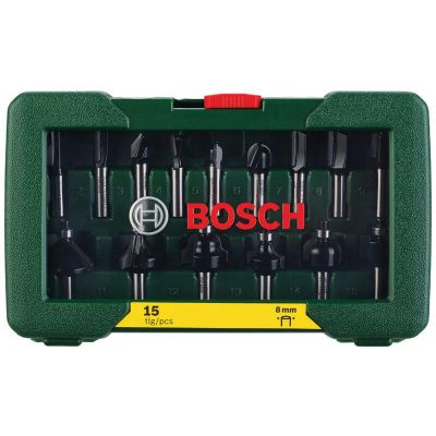 Jeu de meche defonceuse 8 MM // 15 PCS Réf: 2 607 019 469 ** BOSCH