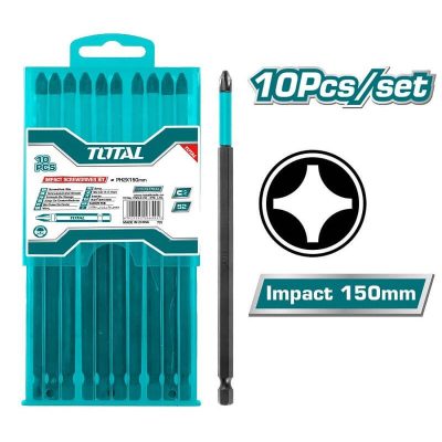 Jeu d'embout (10pcs) PH2 150mm Réf: TACIM16PH263 ** TOTAL
