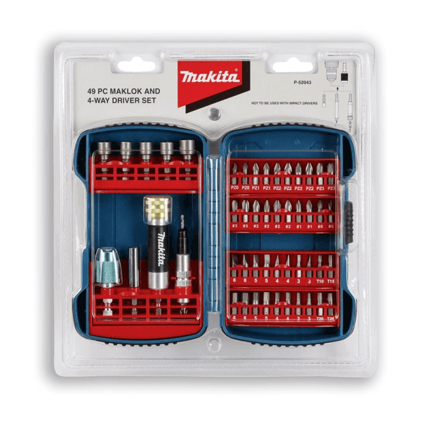 Coffret d'embouts et douilles ( 49 PCS ) Réf: P-52043 ** MAKITA