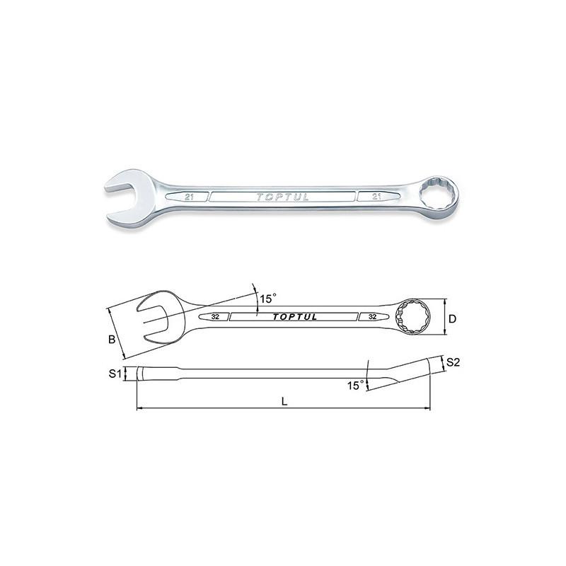CLE MIXTE CHROME 06 REF: AAEB0606 ** TOPTUL