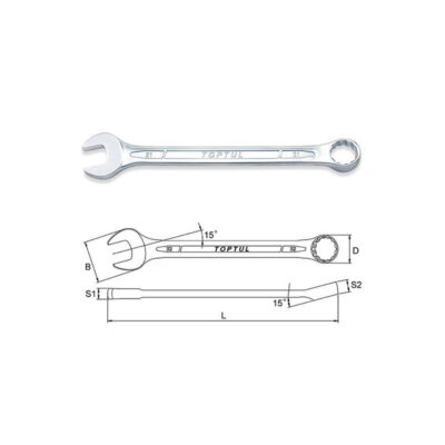 Cle mixte chrome 30 Ref: AAEB3030 ** TOPTUL