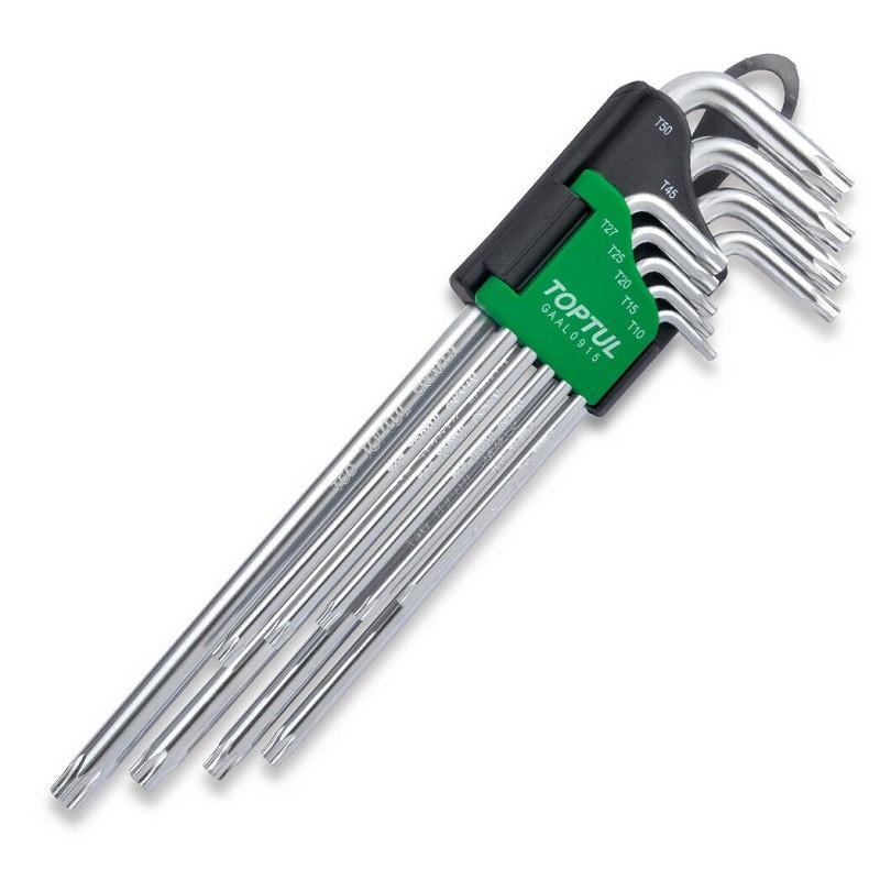 Jeu des cles dents de souris Longue 9 PCS Réf: GAAL0915 ** TOPTUL