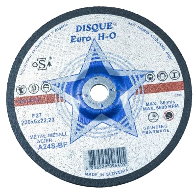 Disque a meuler acie 230*22*6 (B/ 10 PCS)** EURO-HO