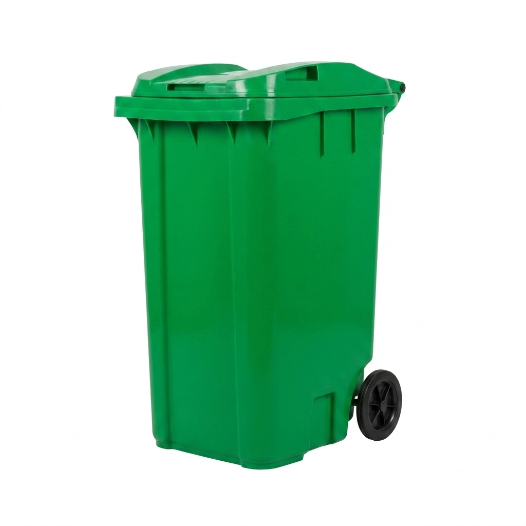 Poubelle 240 l vert a/roue **