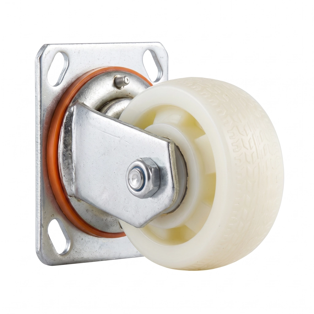 Roue pivot 100 blanc large a plaque 4 "" ** BOOCHNA