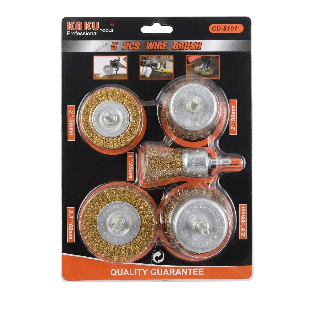 Jeu de 5 pcs brosses perceuse s/c ** BOOCHNA