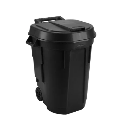 Poubelle 120 l a/roue noire **