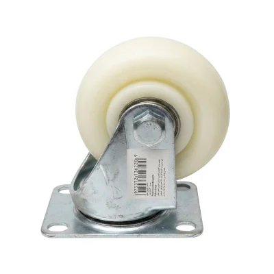 Roue pivot 075 a plaq blanc**