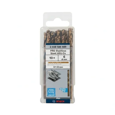 Foret inox/ acier chrome hss ( la piece ) n° 06 ref: 608 585 889 ** BOSCH