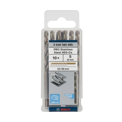 Foret inox/ acier chrome hss ( la piece ) n° 05 ref: 608 585 885 ** BOSCH