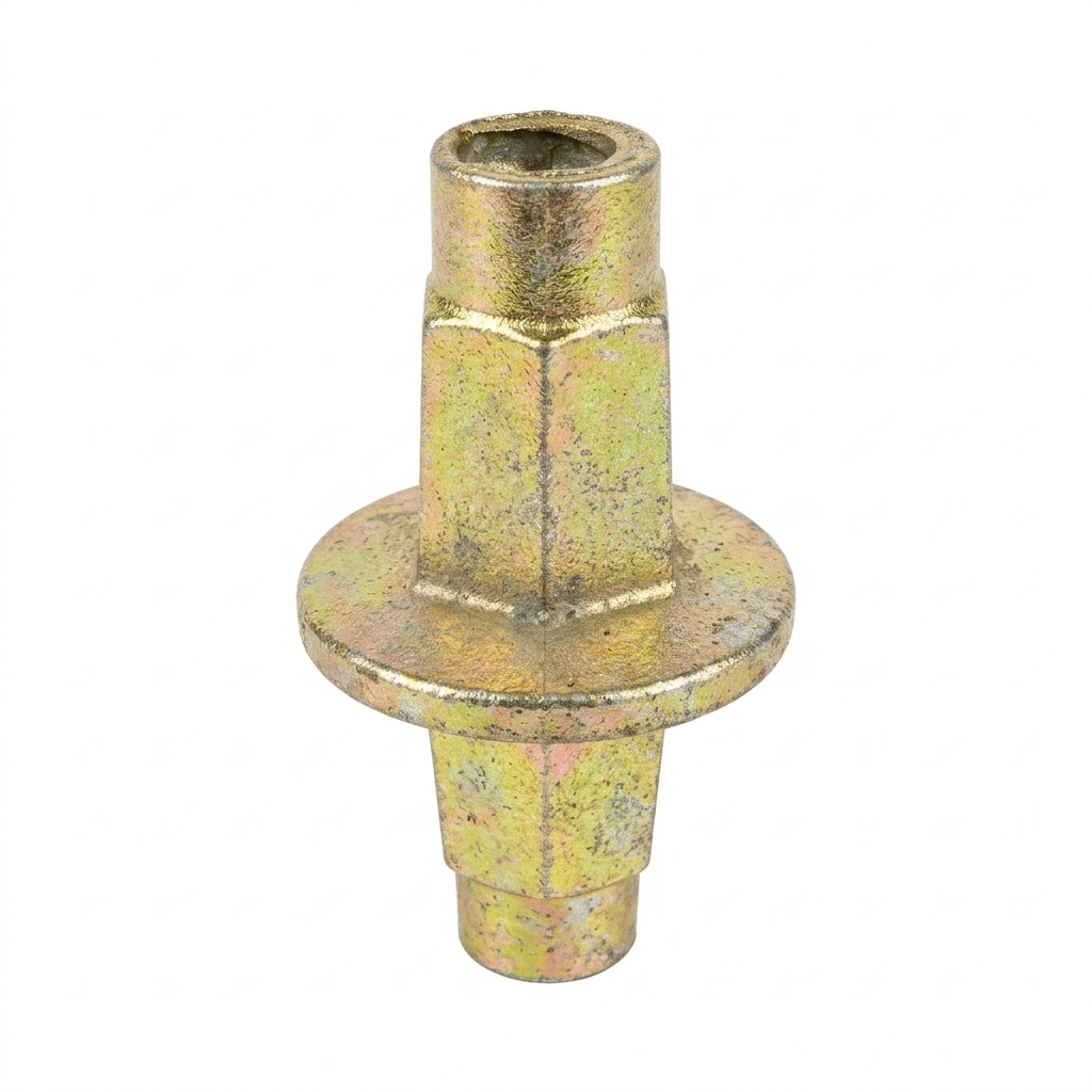 Ecrou coffrage entretoise /manchon long 16/17 jaune /chrome **